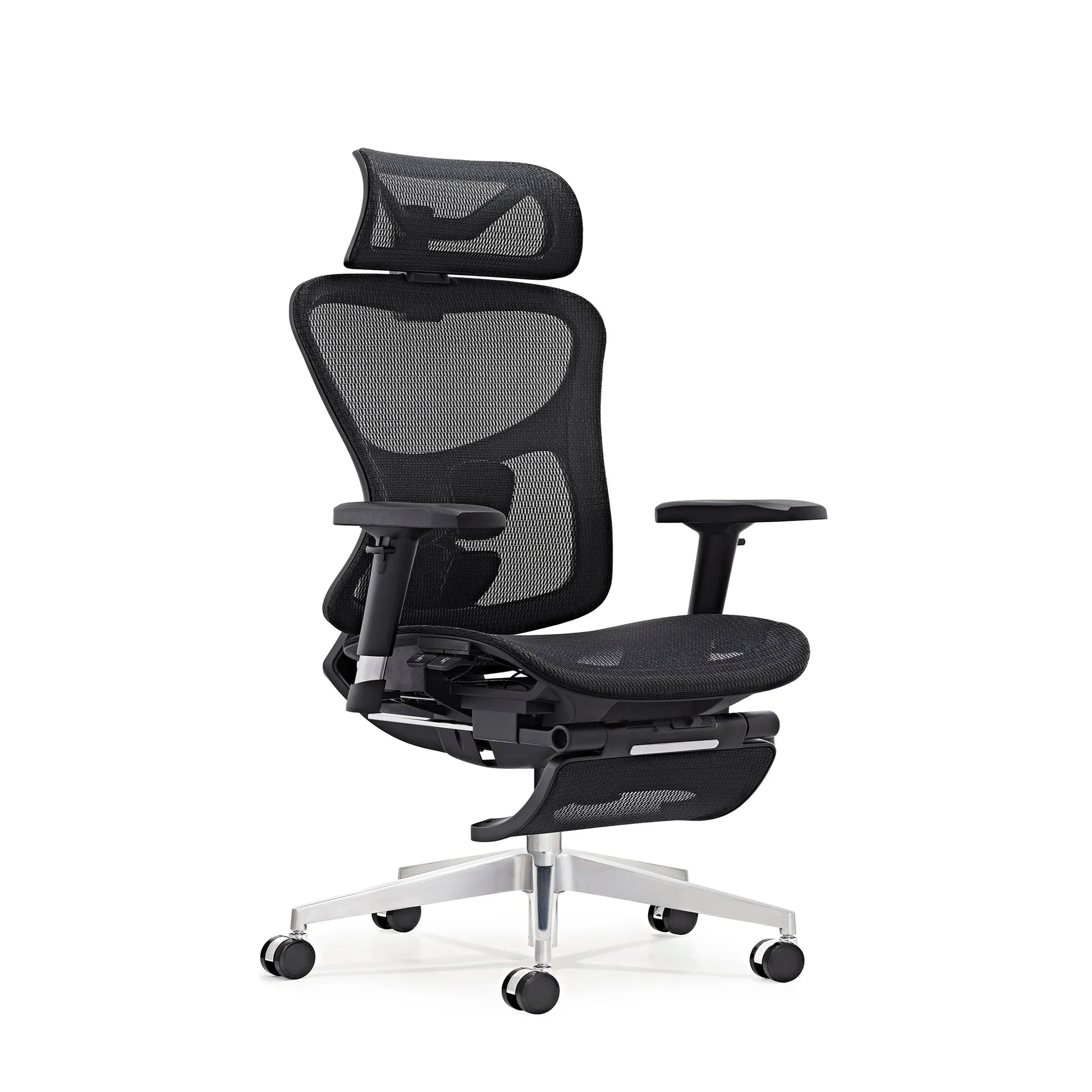 JMT-771466 Ergonomic Mesh Executive Office Chair with Footrest, Rotating Fabric Swivel and Gas Lift