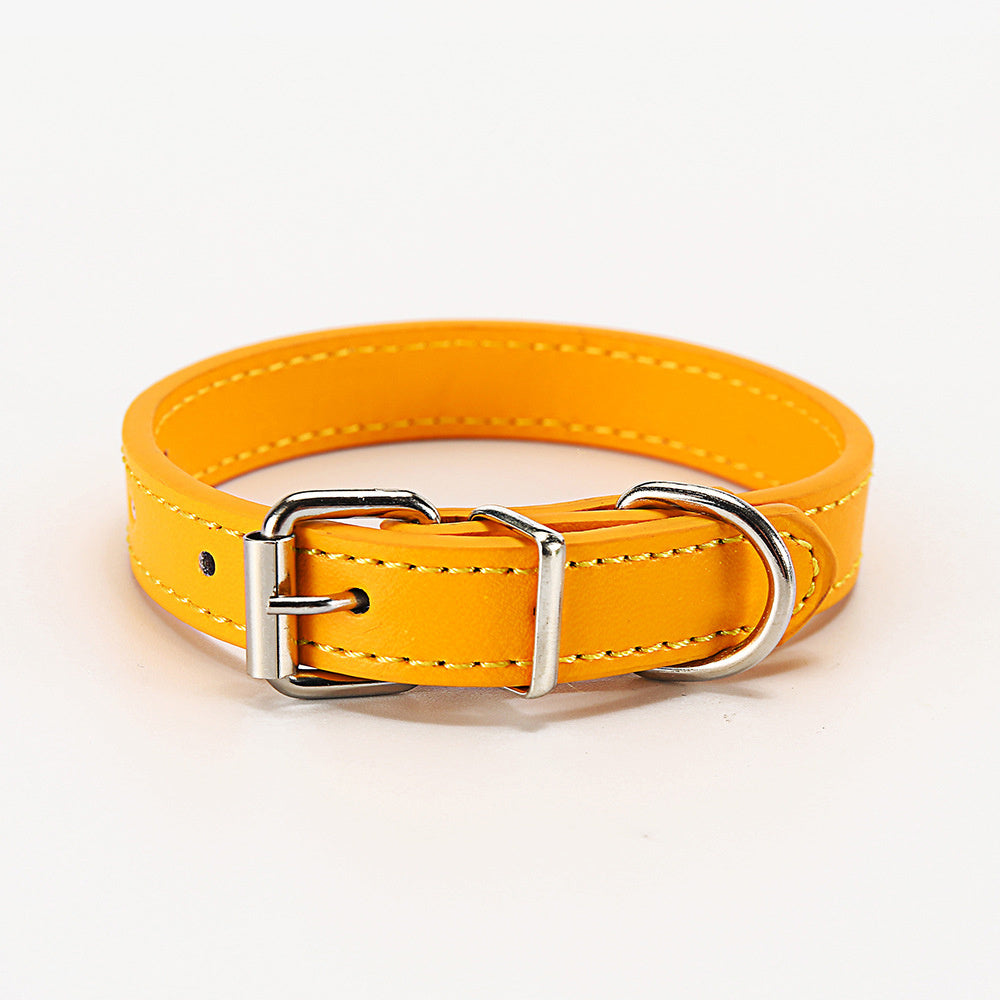 JMT-771530 Durable PU Dog Collar - Adjustable Sizes S and M