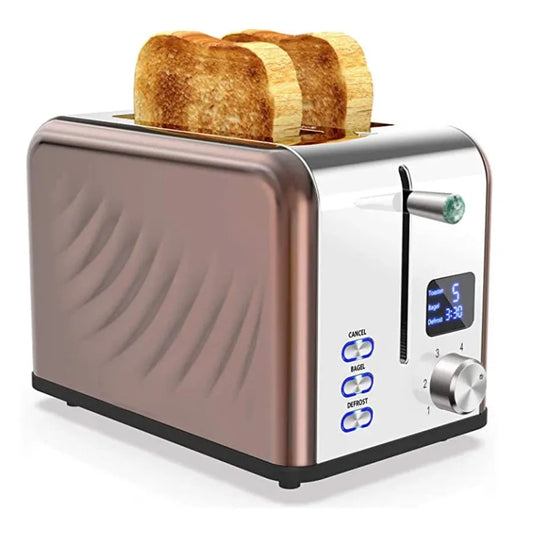 JMT-771530 Stainless Steel 2-Slice Electric Pop-Up Toaster with Protective Cover