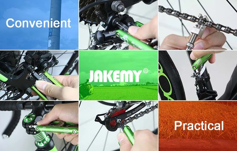 JMT-771786 11-in-1 Bicycle Repair Tool with Screwdrivers and Multi-Function Features