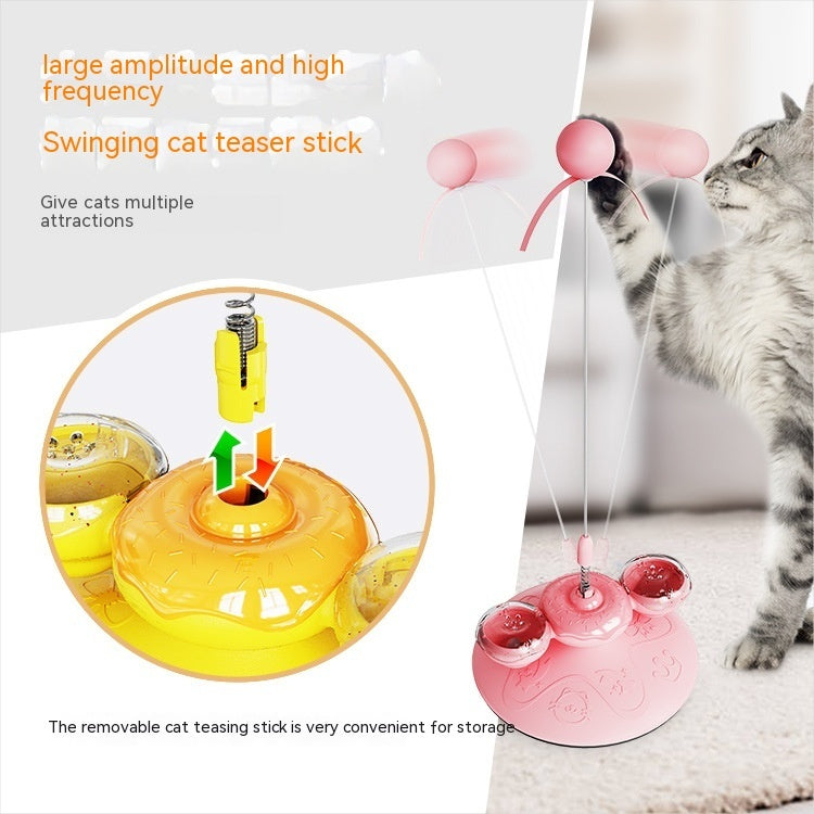 JMT-771850 Interactive Donut Cat Toy for Boredom Relief and Engagement
