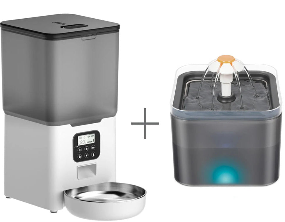 JMT-772042 Automatic Circulating Cat Water Dispenser with LED Light Indicator - 2L Capacity, 5V Power Supply, and 1.8M Cable