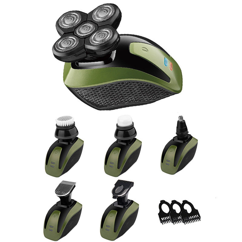 JMT-772106 Six-in-One Rechargeable Multi-Blade Hair Clipper with Detachable Waterproof Heads