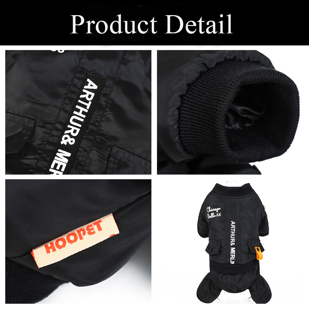 JMT-772490 Cozy Autumn Clothes for Puppies - Four-legged Design with Size Options