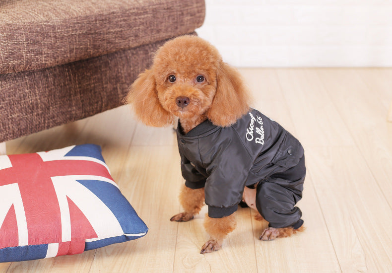 JMT-772490 Cozy Autumn Clothes for Puppies - Four-legged Design with Size Options