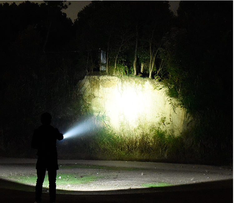 JMT-772938 Zoomable USB Rechargeable Super Bright Waterproof Flashlight with 5 Modes for Outdoor Use