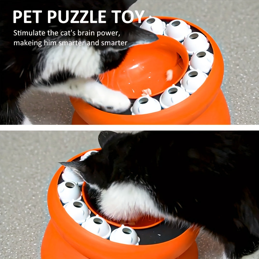 JMT-773002 Elevated Interactive Cat Slow Feeder Puzzle for Dry Food and Treats