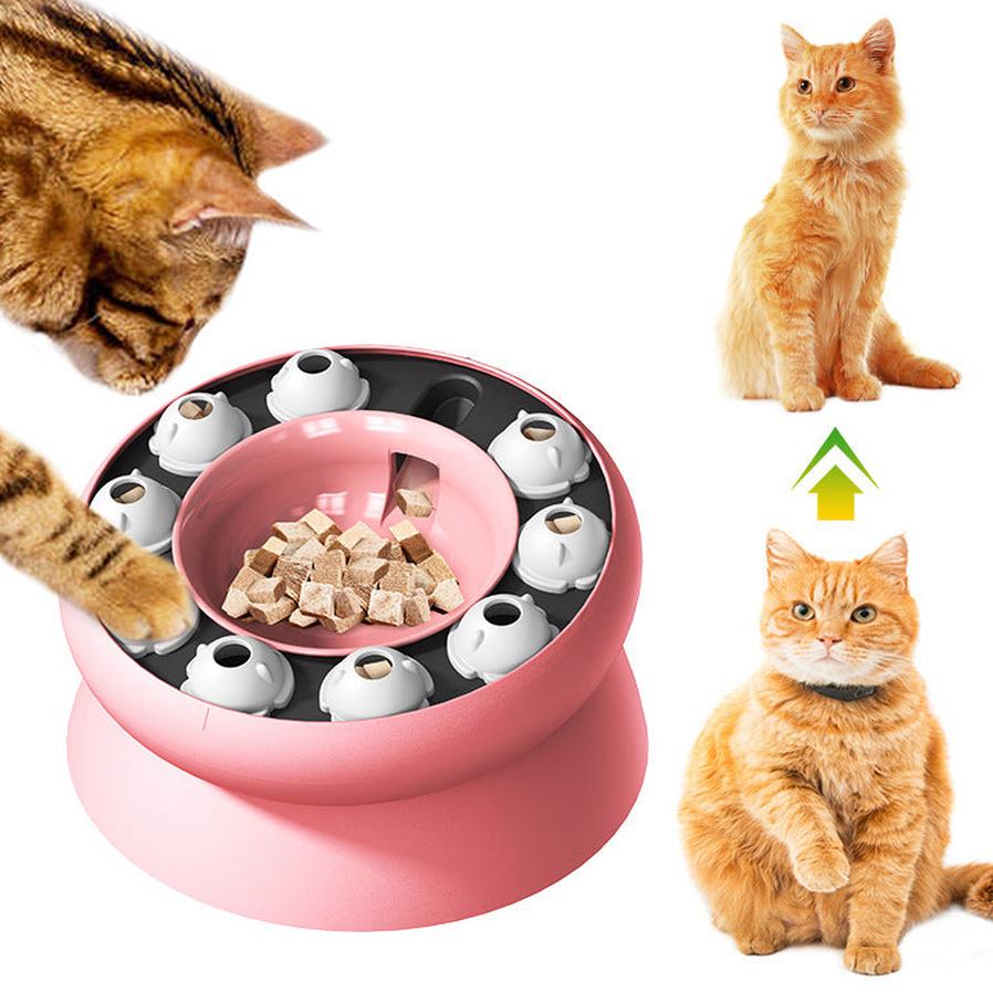 JMT-773002 Elevated Interactive Cat Slow Feeder Puzzle for Dry Food and Treats