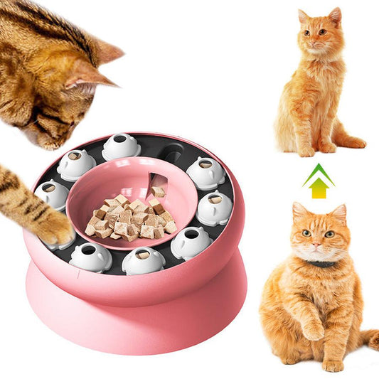 JMT-773002 Elevated Interactive Cat Slow Feeder Puzzle for Dry Food and Treats
