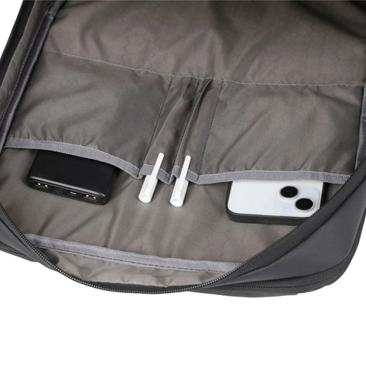 JMT-773194 High Capacity Double Headed Zipper Multifunctional Laptop Backpack with USB Charging Port