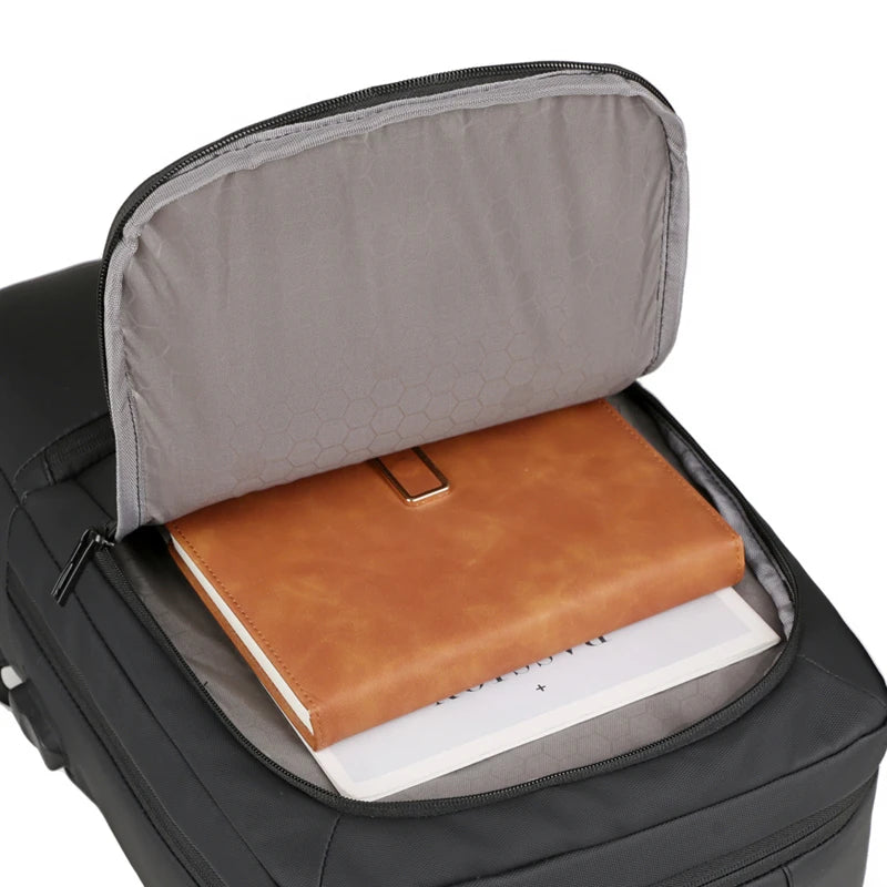 JMT-773194 High Capacity Double Headed Zipper Multifunctional Laptop Backpack with USB Charging Port