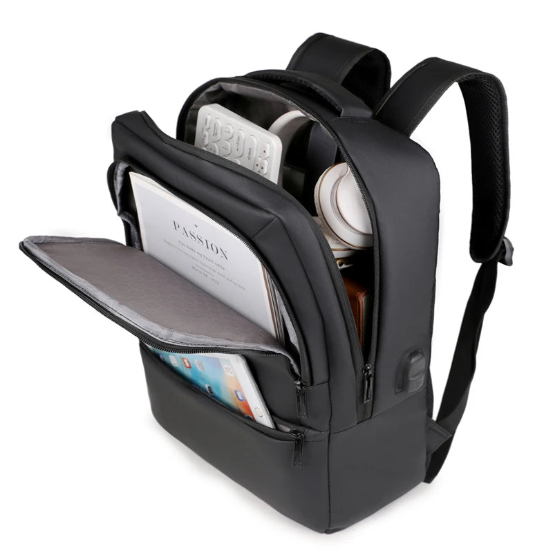 JMT-773194 High Capacity Double Headed Zipper Multifunctional Laptop Backpack with USB Charging Port