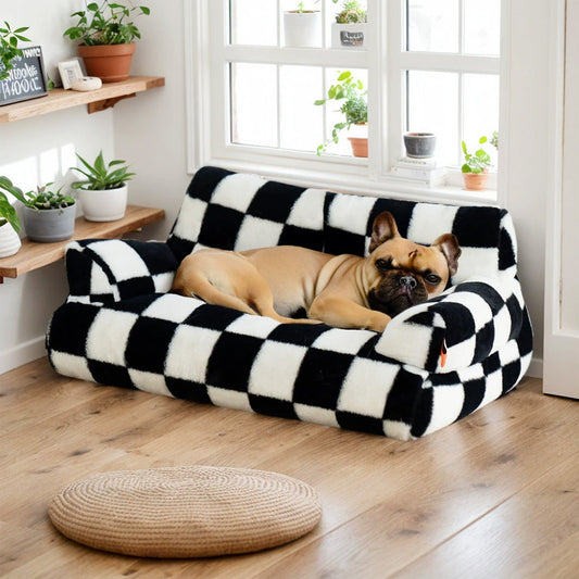 JMT-773322 Cozy Washable Plush Pet Bed for Small to Medium Cats and Dogs with Anti-Slip Design and Removable Cover
