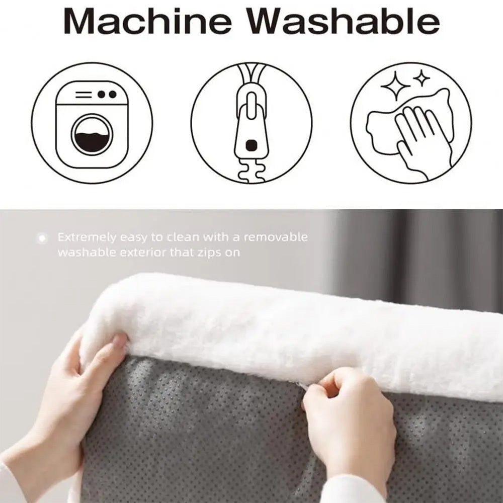 JMT-773322 Cozy Washable Plush Pet Bed for Small to Medium Cats and Dogs with Anti-Slip Design and Removable Cover