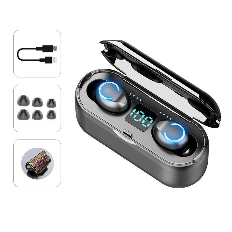 JMT-773514 Binaural Wireless Bluetooth Headset with Power Display and Voice Control