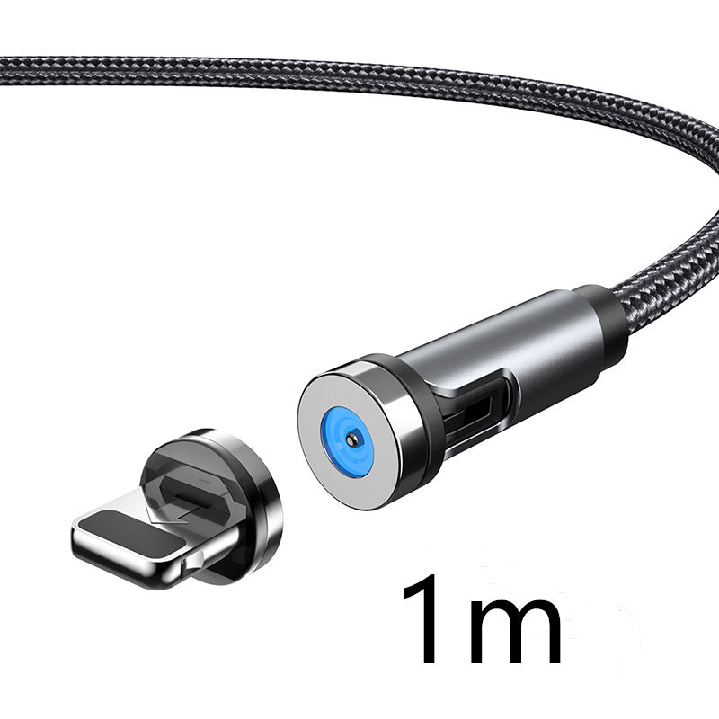 JMT-773706 Magnetic Charging Cable with Nylon Wire and Rotating Magnetic Suction Heads for Universal Compatibility