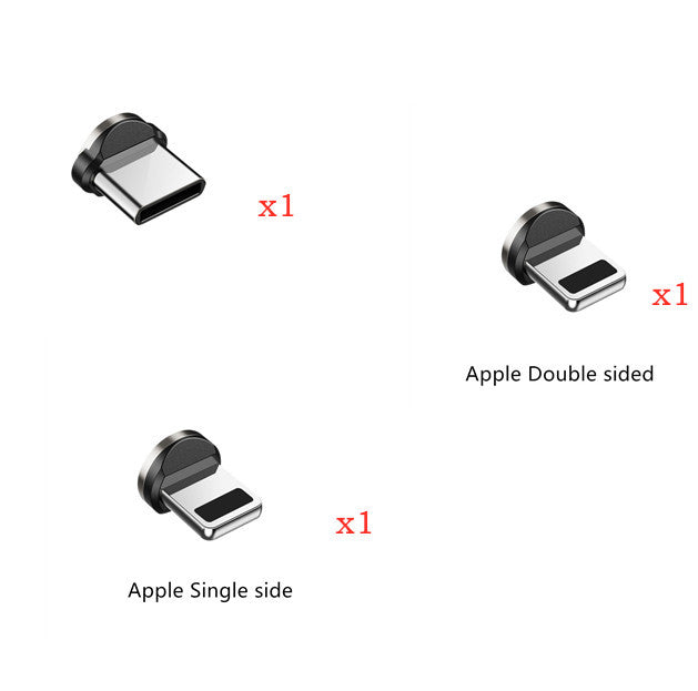 JMT-773706 Magnetic Charging Cable with Nylon Wire and Rotating Magnetic Suction Heads for Universal Compatibility