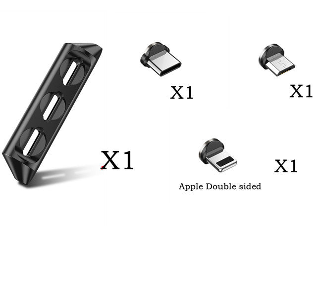 JMT-773706 Magnetic Charging Cable with Nylon Wire and Rotating Magnetic Suction Heads for Universal Compatibility