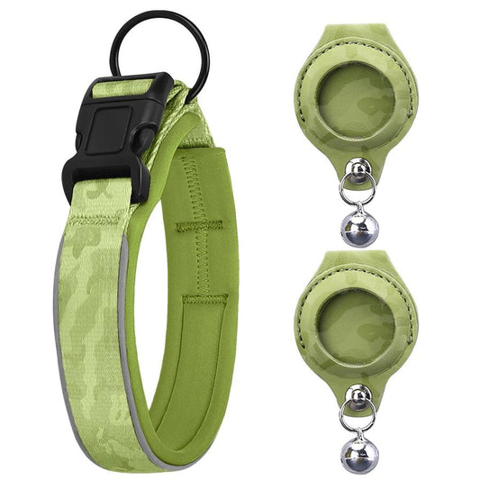 JMT-773834 Durable Leather Airtag Tracker Case for Pet Collars in Various Colors and Sizes