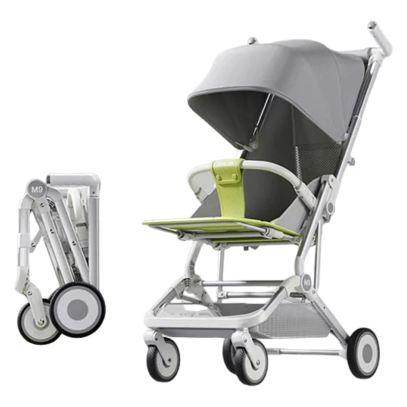 JMT-774026 Lightweight Folding Travel Baby Stroller with Detachable Canopy and Breathable Backrest