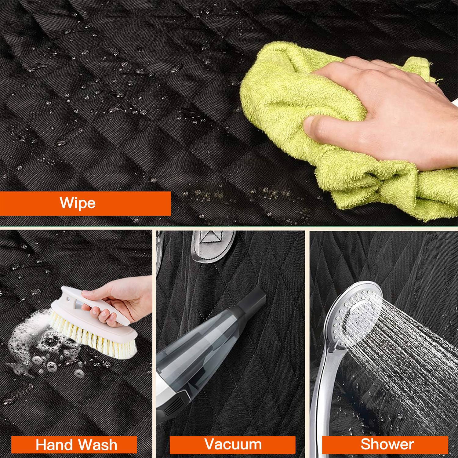 JMT-774026 Waterproof Dog Car Seat Cover with Scratchproof Protection and Adjustable Seat Belt for SUVs, Trucks, and Cars