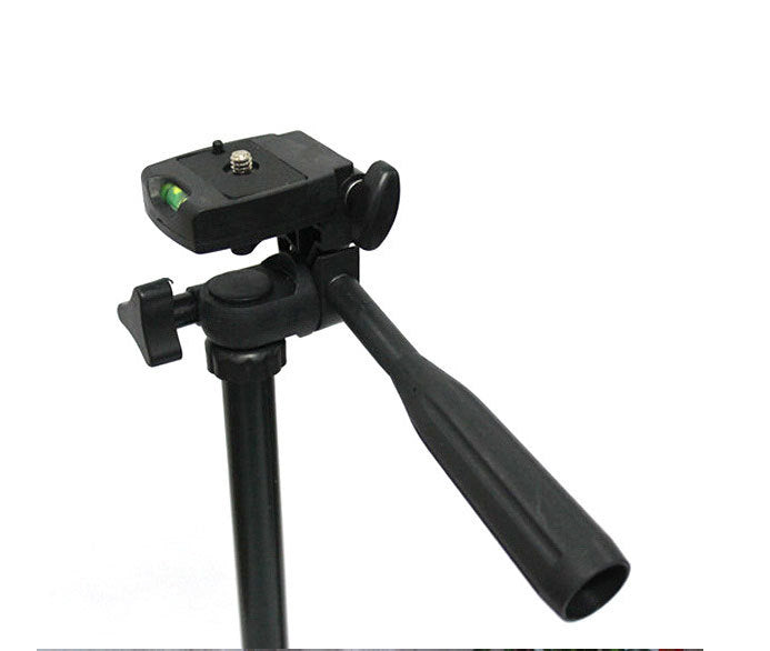 JMT-774282 Portable Universal Tripod Compatible with iPhone and Cameras, 1.2m Height Adjustment, Black/Silver