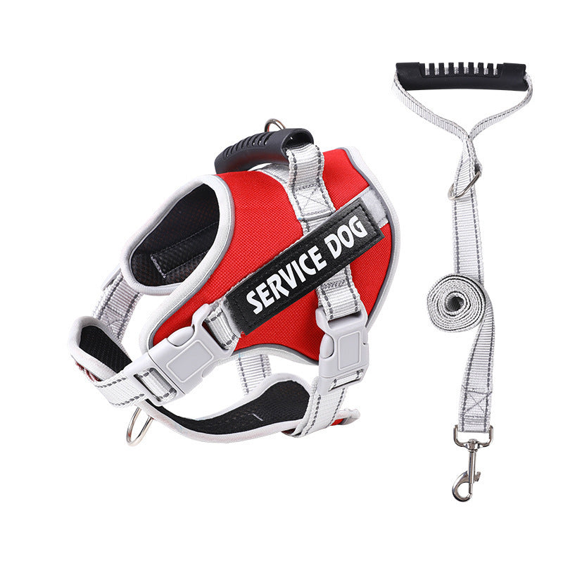 JMT-774346 Adjustable Dog Chest Strap with Traction Rope - Various Colors and Sizes Available