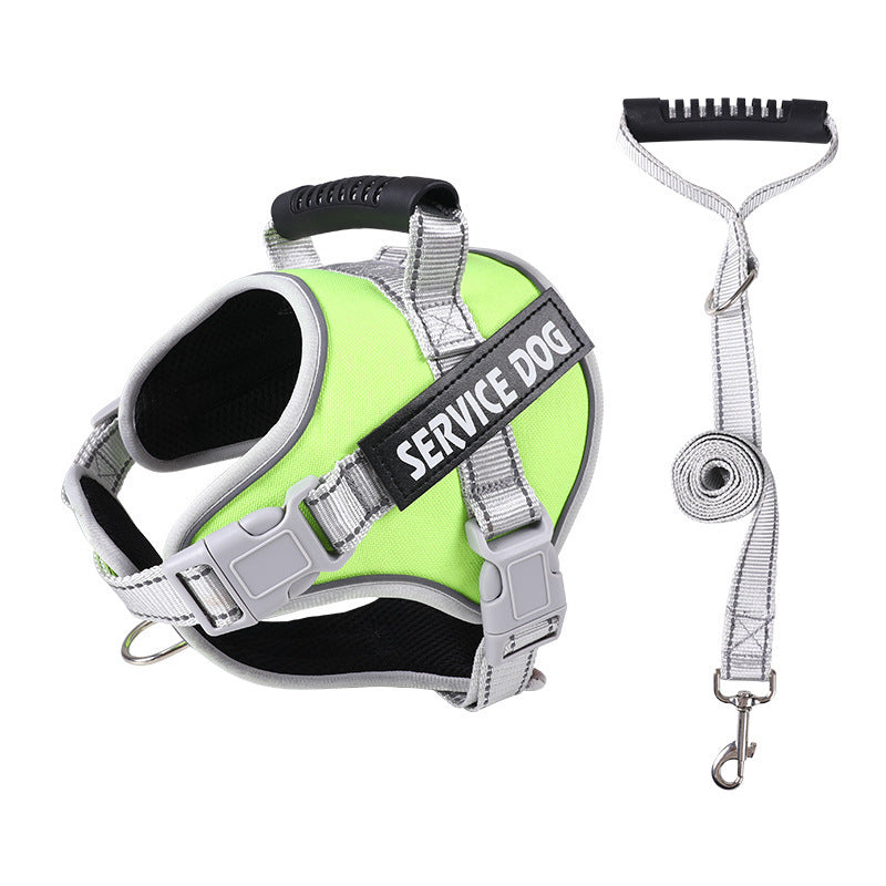 JMT-774346 Adjustable Dog Chest Strap with Traction Rope - Various Colors and Sizes Available