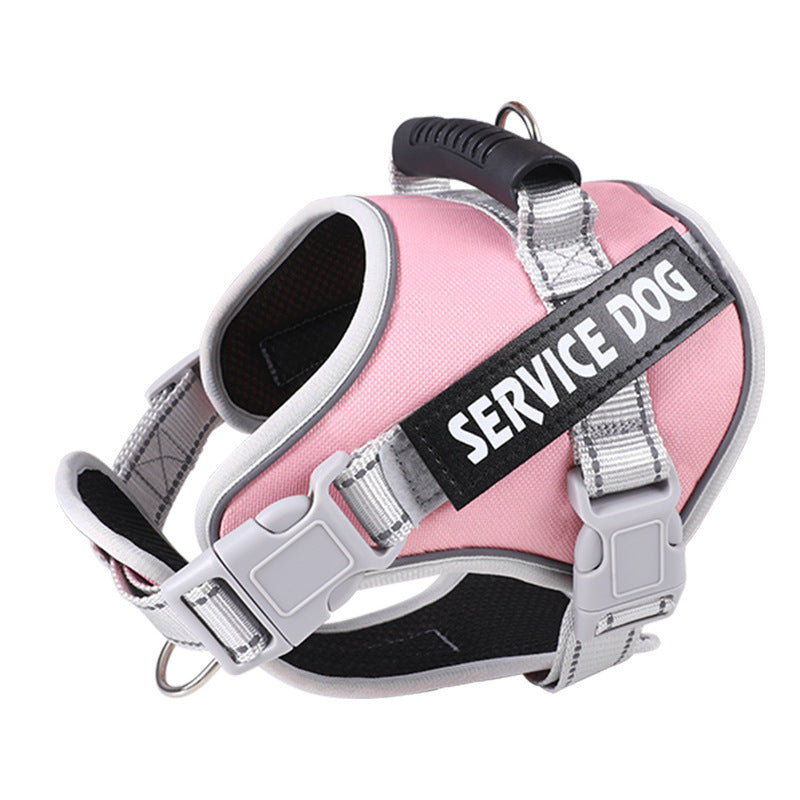 JMT-774346 Adjustable Dog Chest Strap with Traction Rope - Various Colors and Sizes Available