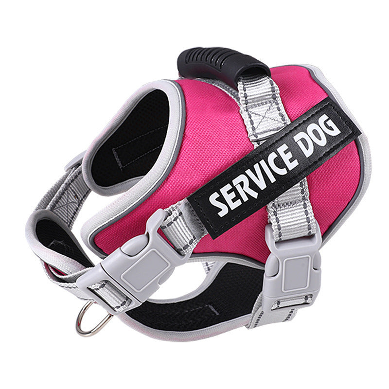 JMT-774346 Adjustable Dog Chest Strap with Traction Rope - Various Colors and Sizes Available