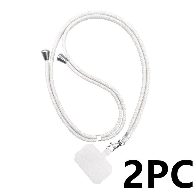 JMT-774346 Electroplated Carbon Fiber Universal Card Phone Case Lanyard in Multiple Colors