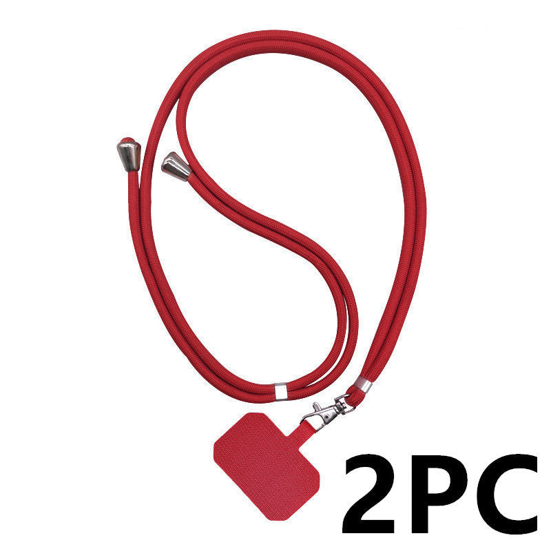 JMT-774346 Electroplated Carbon Fiber Universal Card Phone Case Lanyard in Multiple Colors