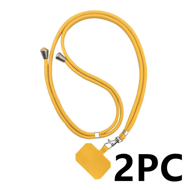 JMT-774346 Electroplated Carbon Fiber Universal Card Phone Case Lanyard in Multiple Colors