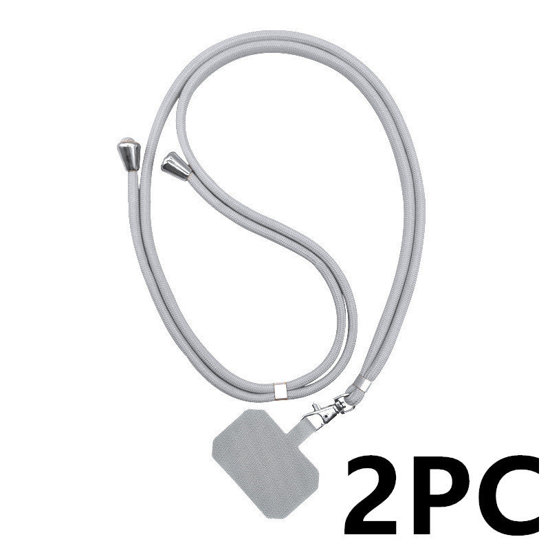 JMT-774346 Electroplated Carbon Fiber Universal Card Phone Case Lanyard in Multiple Colors