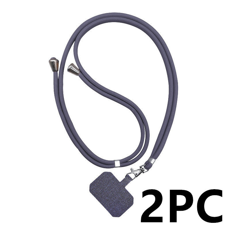 JMT-774346 Electroplated Carbon Fiber Universal Card Phone Case Lanyard in Multiple Colors