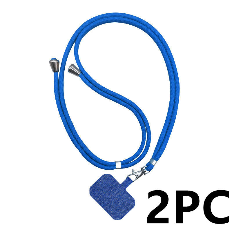 JMT-774346 Electroplated Carbon Fiber Universal Card Phone Case Lanyard in Multiple Colors