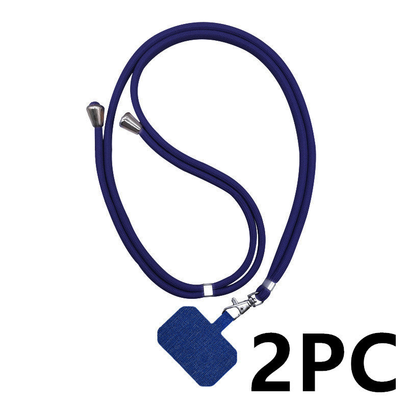 JMT-774346 Electroplated Carbon Fiber Universal Card Phone Case Lanyard in Multiple Colors