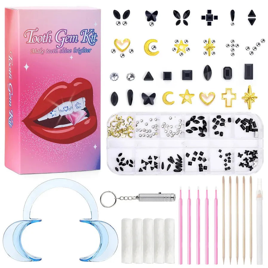 JMT-774538 Sparkling Tooth Rhinestones and Crystal Tooth Gems for Dazzling Smile Enhancement