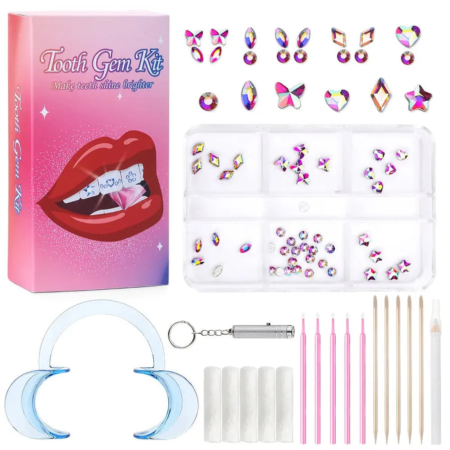 JMT-774538 Sparkling Tooth Rhinestones and Crystal Tooth Gems for Dazzling Smile Enhancement