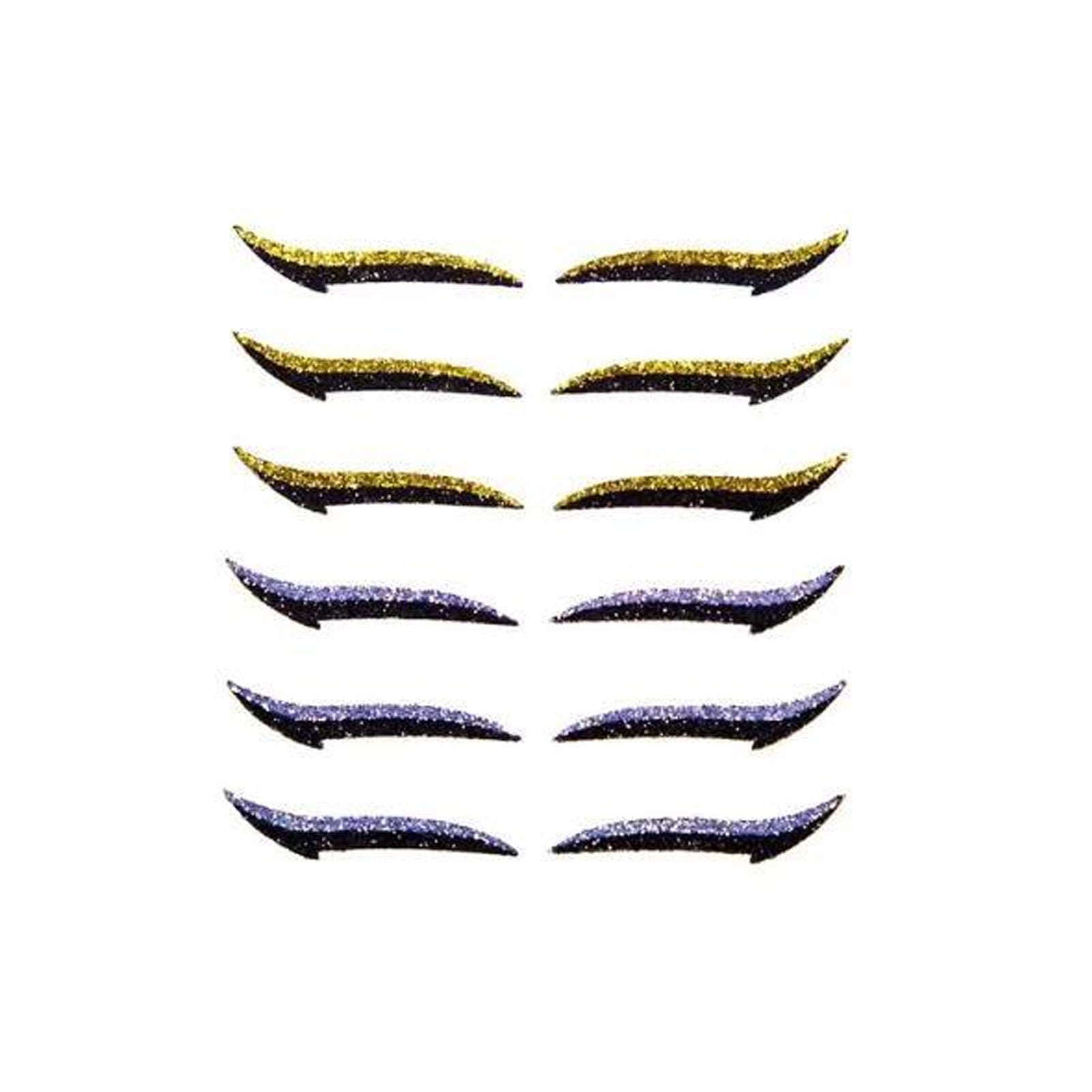 JMT-774602 Natural Eyeliner Sticker Set for Big Eye Makeup - 12 Pieces, Multiple Colors
