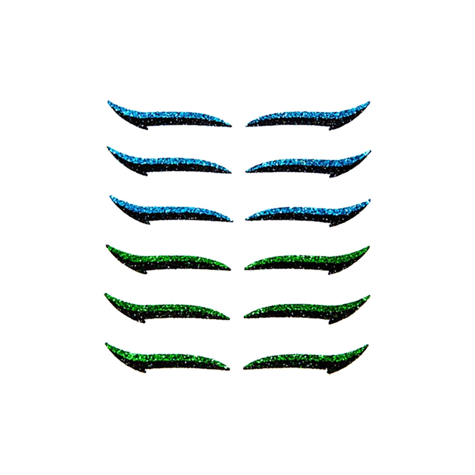 JMT-774602 Natural Eyeliner Sticker Set for Big Eye Makeup - 12 Pieces, Multiple Colors