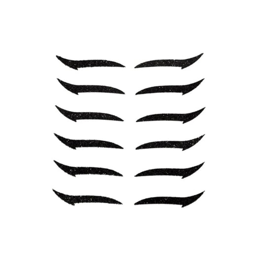 JMT-774602 Natural Eyeliner Sticker Set for Big Eye Makeup - 12 Pieces, Multiple Colors