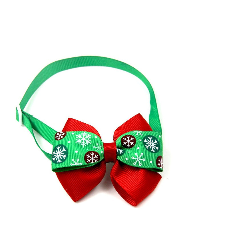 JMT-774986 Christmas-Themed Cartoon Pet Bow Ties for Dogs and Cats - Festive Party Accessories, 50 Pack