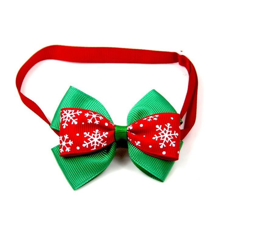 JMT-774986 Christmas-Themed Cartoon Pet Bow Ties for Dogs and Cats - Festive Party Accessories, 50 Pack