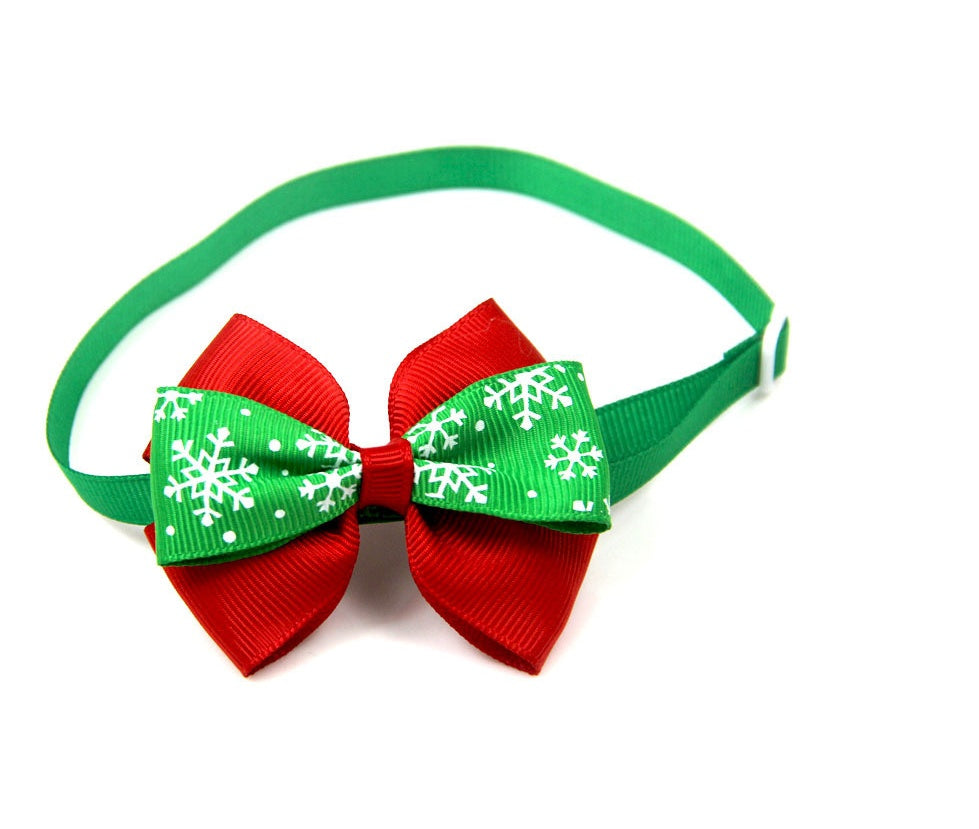 JMT-774986 Christmas-Themed Cartoon Pet Bow Ties for Dogs and Cats - Festive Party Accessories, 50 Pack