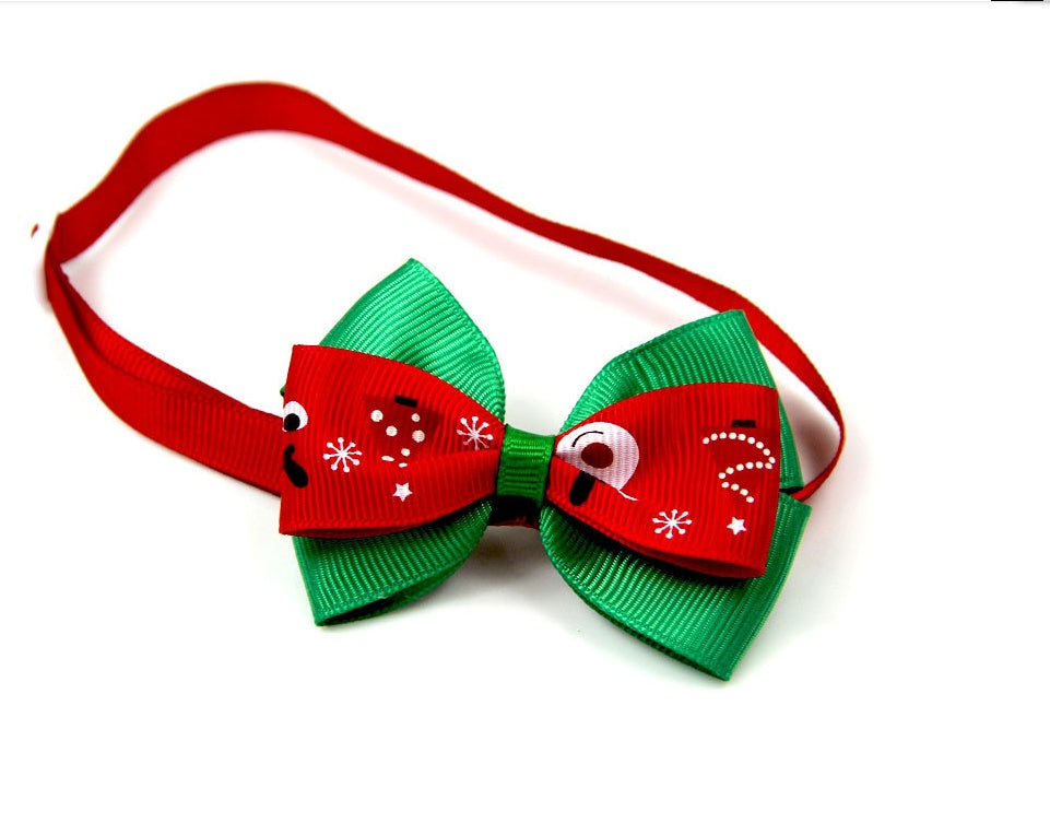 JMT-774986 Christmas-Themed Cartoon Pet Bow Ties for Dogs and Cats - Festive Party Accessories, 50 Pack