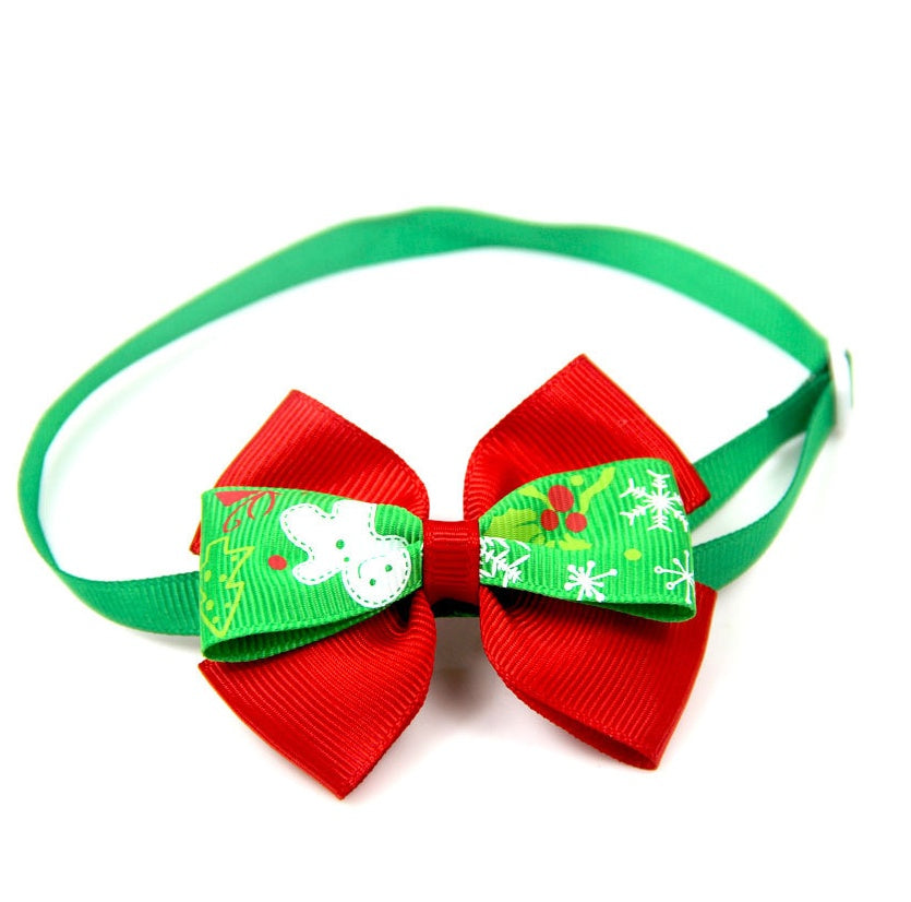 JMT-774986 Christmas-Themed Cartoon Pet Bow Ties for Dogs and Cats - Festive Party Accessories, 50 Pack