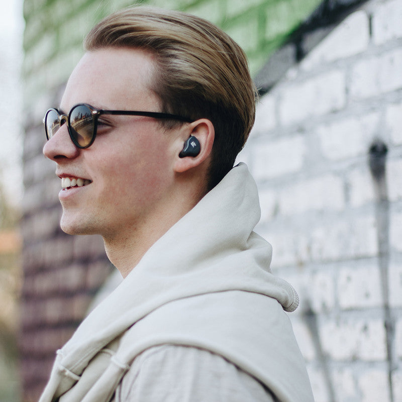 JMT-775306 Wireless Bluetooth Headset with Call Function and Voice Control - Stereo Earplug Style, 20m Range