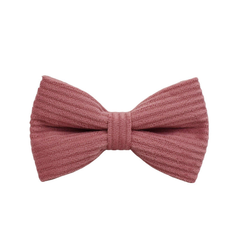 JMT-775498 Corduroy Dog Collar and Leash Set with Bow and Accessories - Five-Piece Pet Essentials