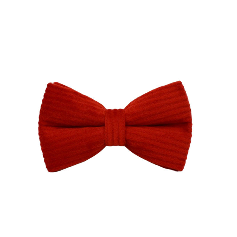 JMT-775498 Corduroy Dog Collar and Leash Set with Bow and Accessories - Five-Piece Pet Essentials